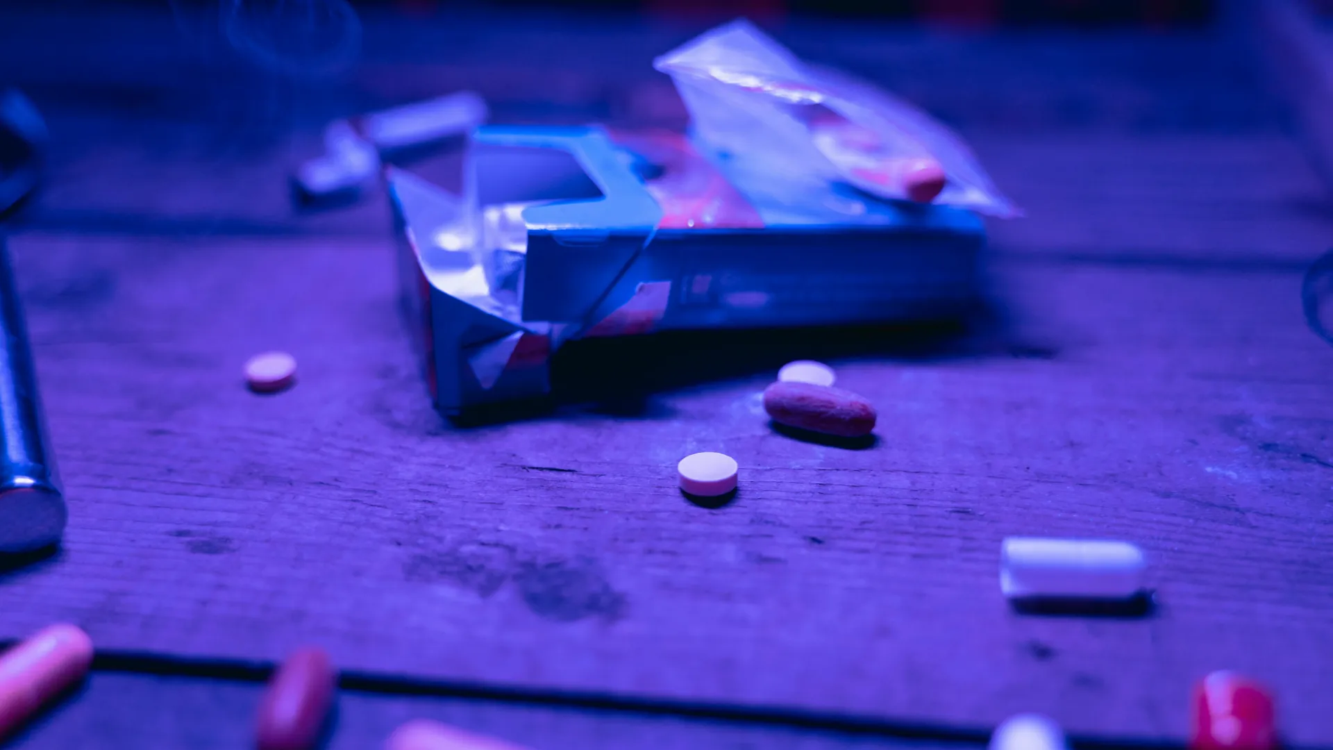 A collection of medicines, highlighting drug addiction.